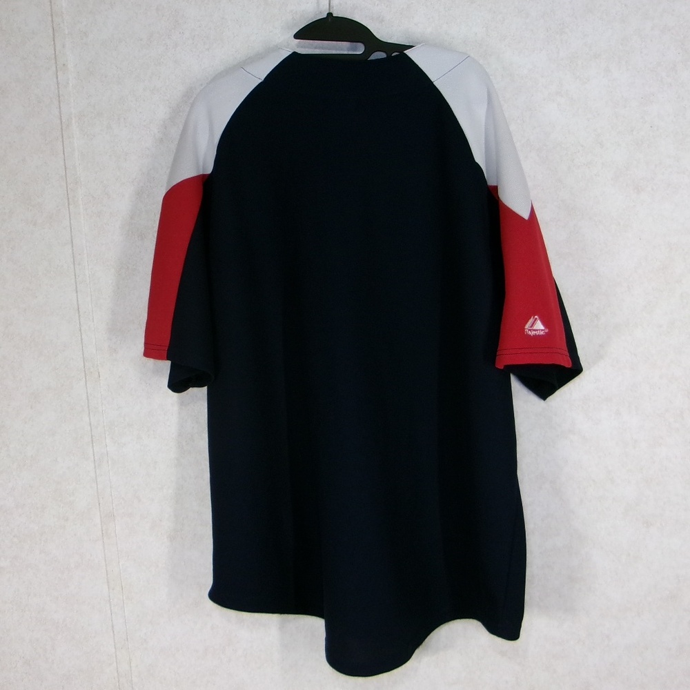 EC Majestic Genuine Merch Atlanta Braves RedWhiteBlue MLB Retro90’s Jersey SzXXL - Picture 3 of 6